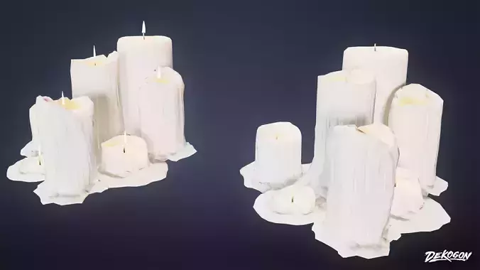CEMETERY - Candles 02 - LOW POLY