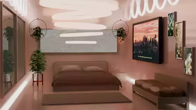 Bedroom design 3D model