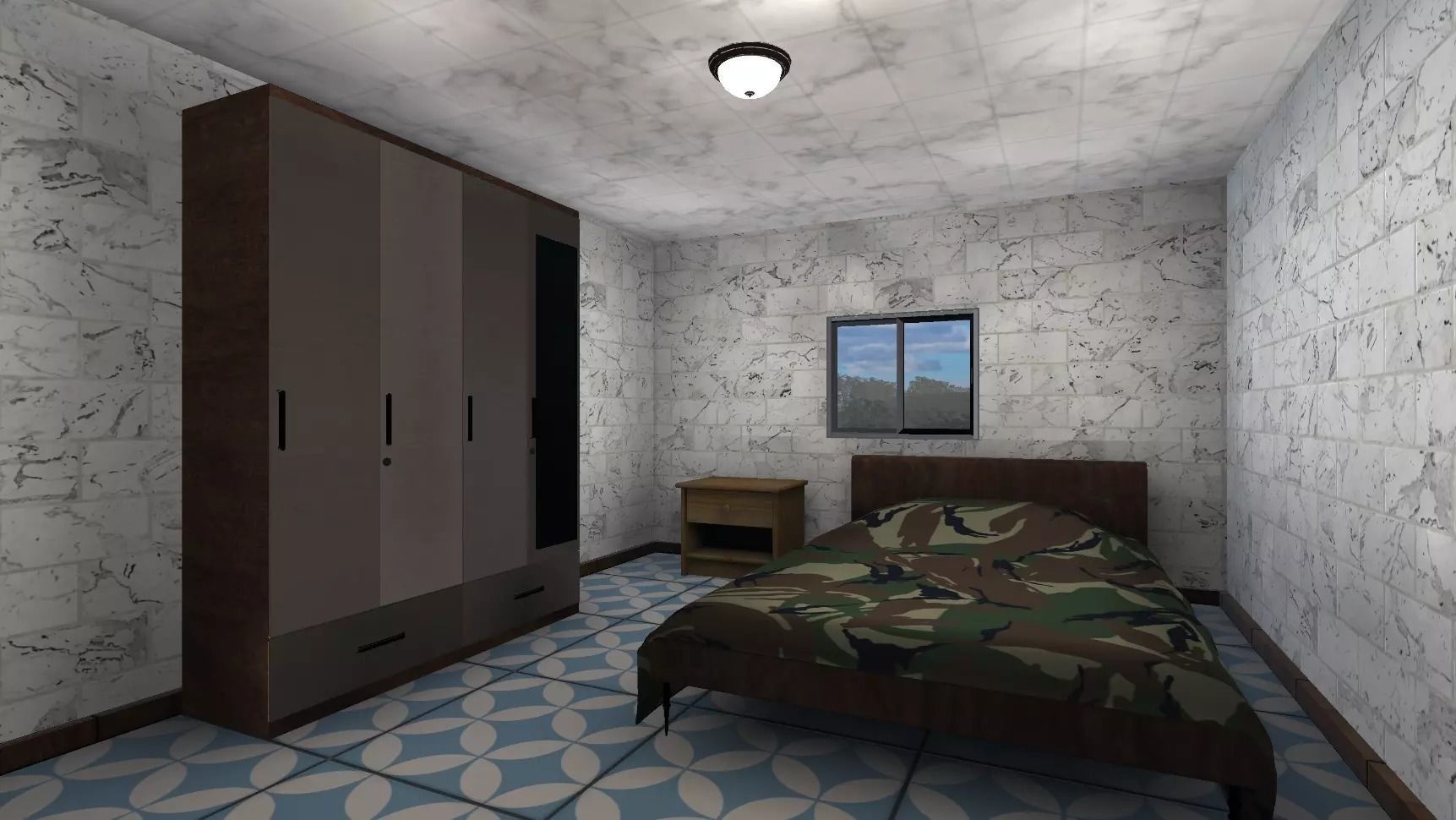 Luxury Cliff Mansion 3D FBX Model - With Interior 3D model_4