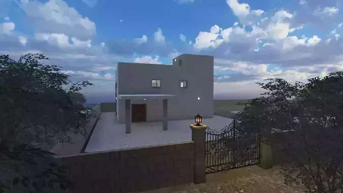 Luxury Cliff Mansion 3D FBX Model - With Interior 3D model Luxury Cliff Mansion 3D FBX Model - With Interior 3D model