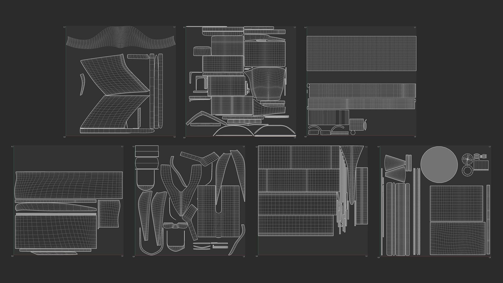 Cyberpunk mask Low-poly 3D model_14