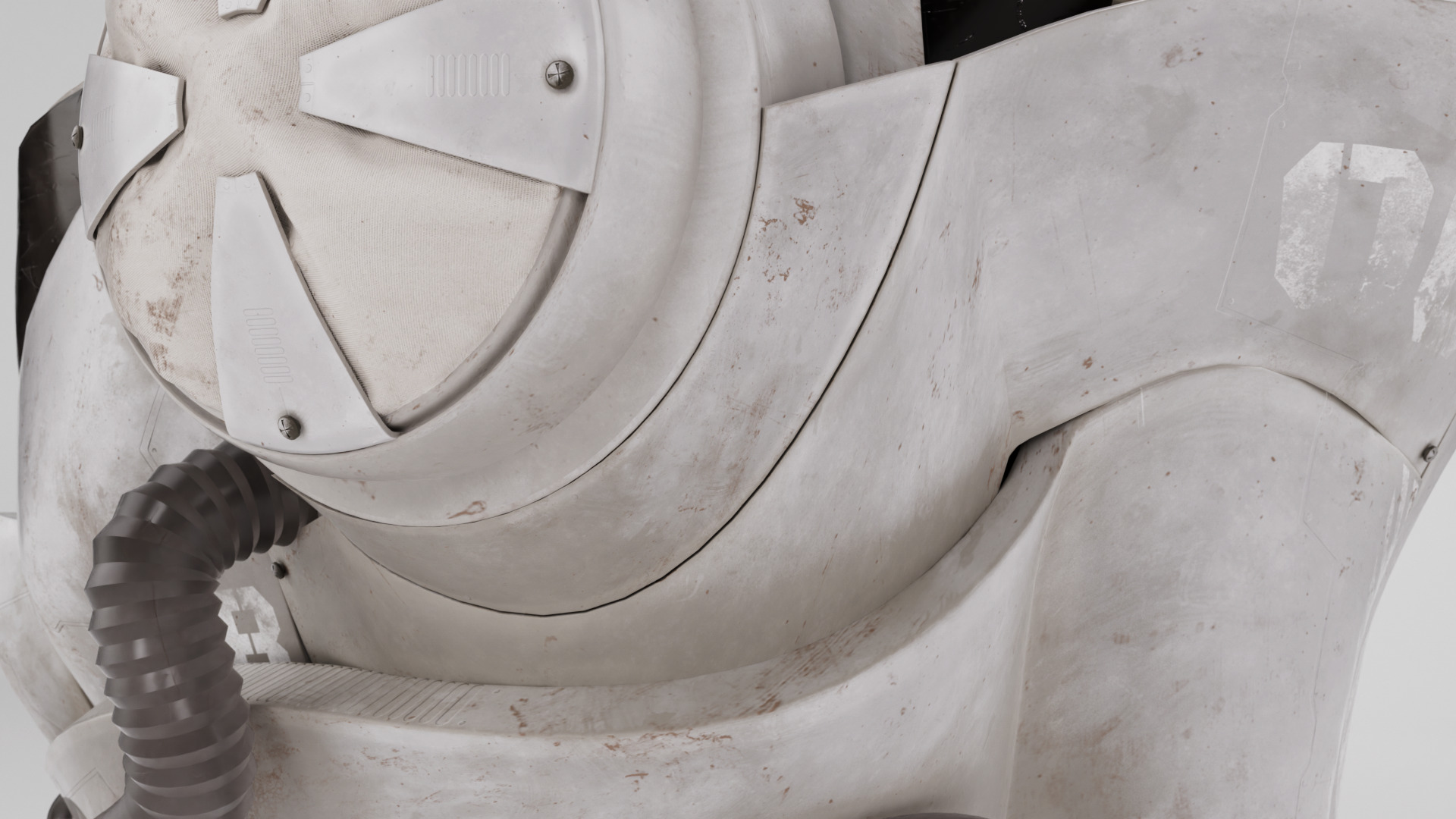 Cyberpunk mask Low-poly 3D model_6