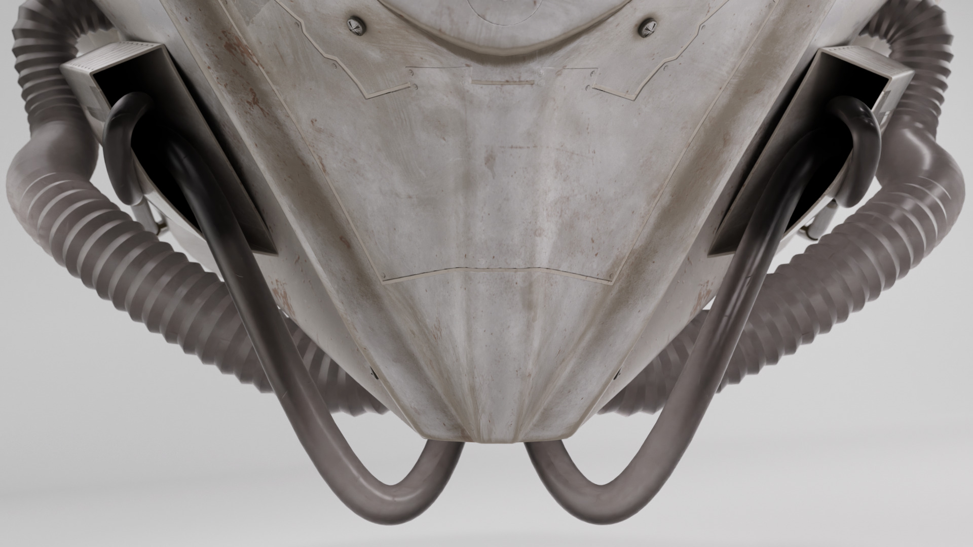 Cyberpunk mask Low-poly 3D model_4