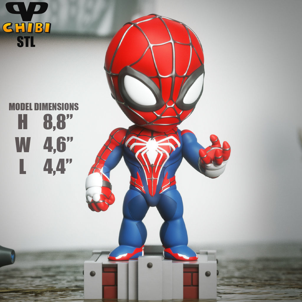 Spider-Man 2 PS5 Chibi STL for 3D Printing ChibiSTL 3DXM 3D model 3D ...