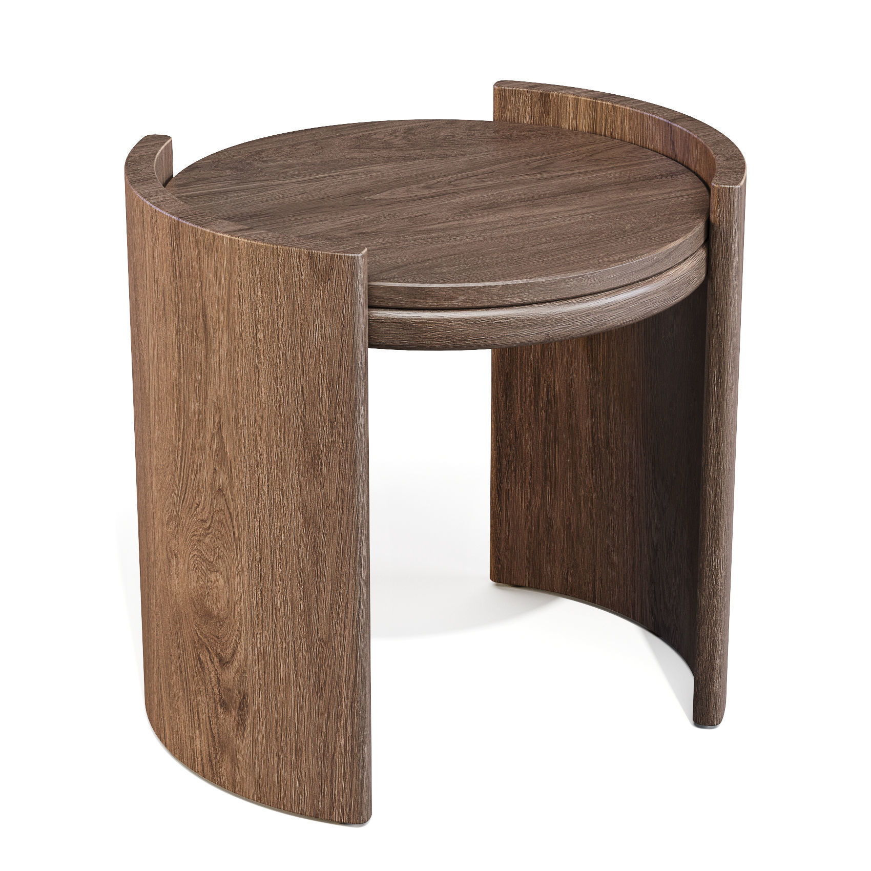 Parla Hug-M Wood - Coffee and Side Table 3D model_4