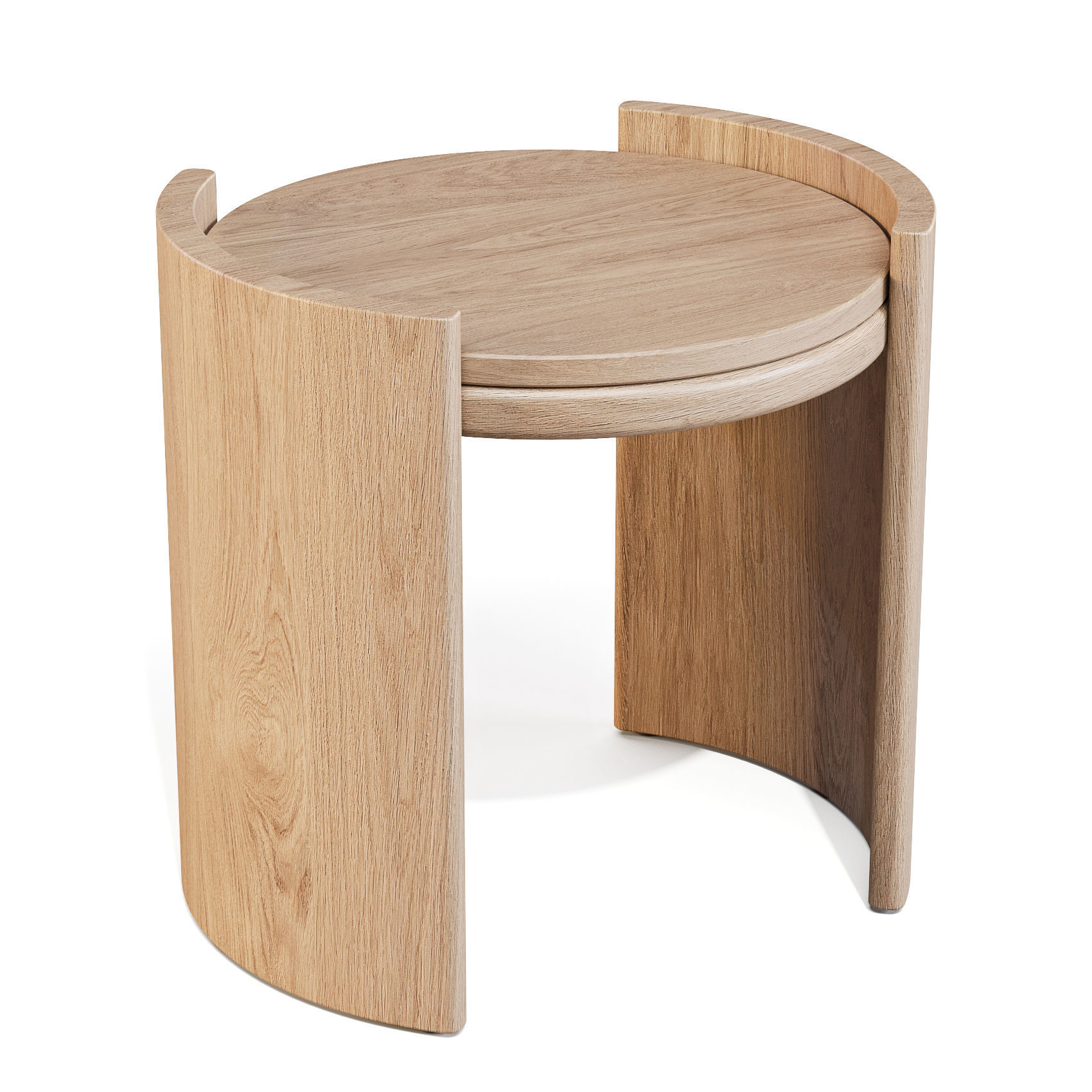 Parla Hug-M Wood - Coffee and Side Table 3D model_3