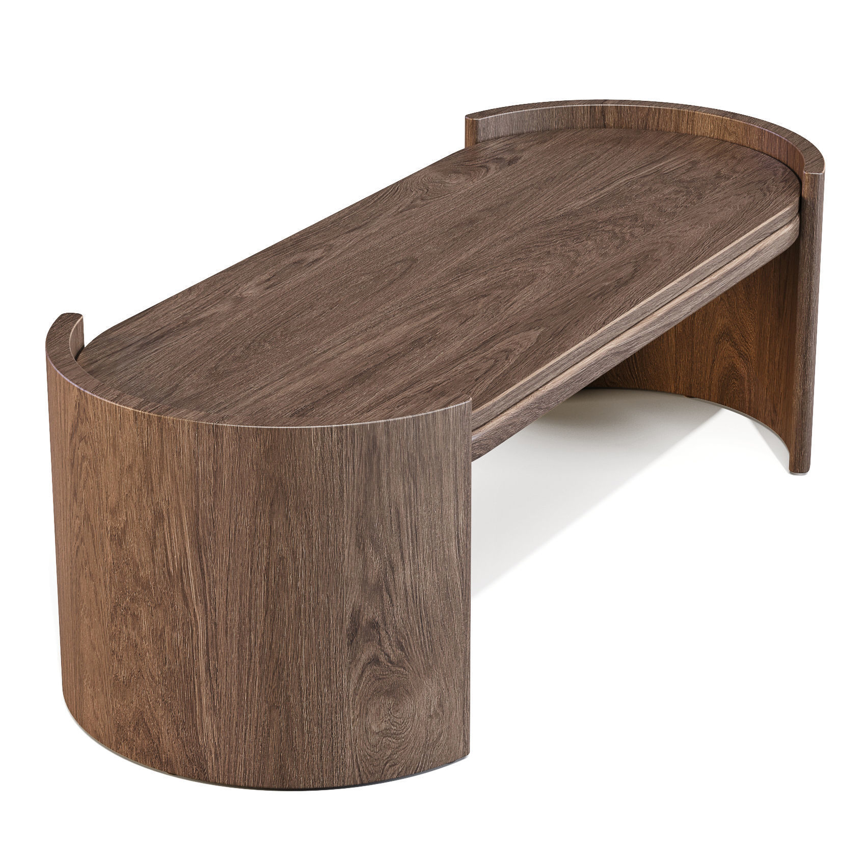 Parla Hug-M Wood - Coffee and Side Table 3D model_2