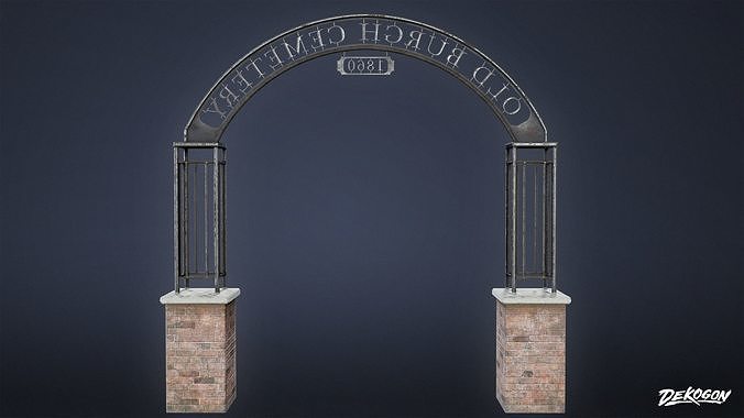 CEMETERY - Cemetery Sign 01 - LOW POLY Low-poly 3D model