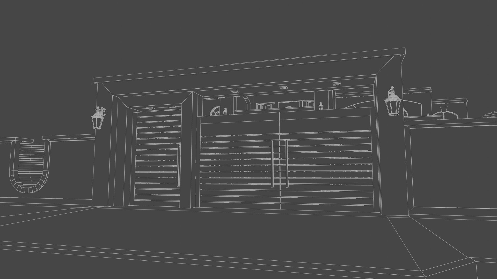 luxury villa house Low-poly 3D model_16