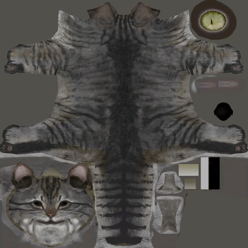 cat lowpoly 3d model 3D model_7