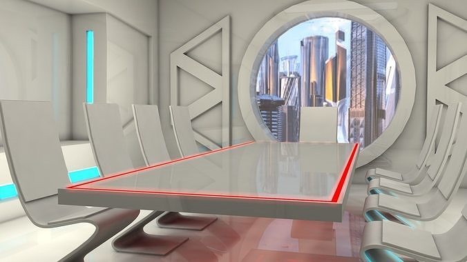 Sci Fi Office 3D model