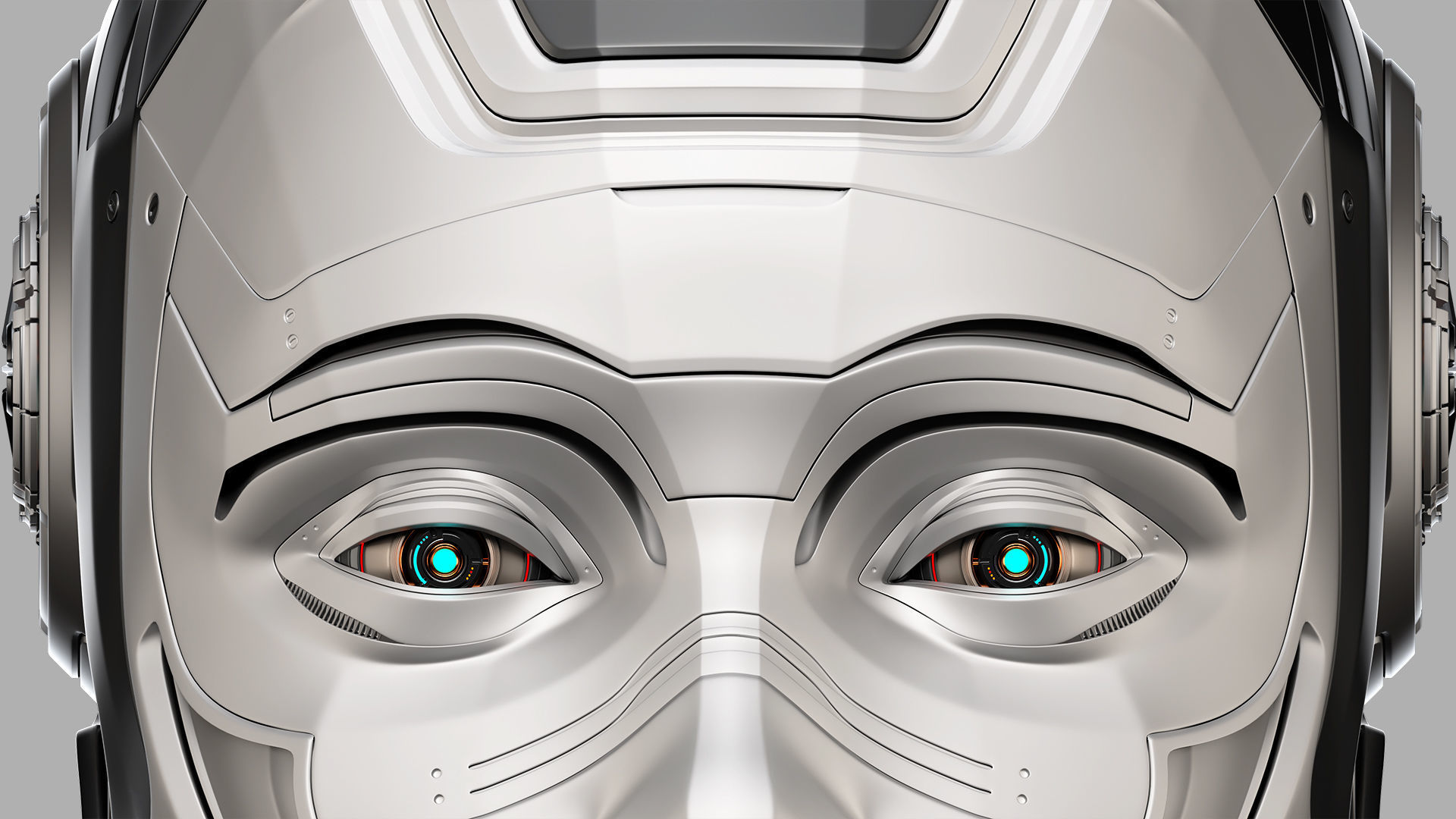 Robot Woman Head Collection 3D model_7