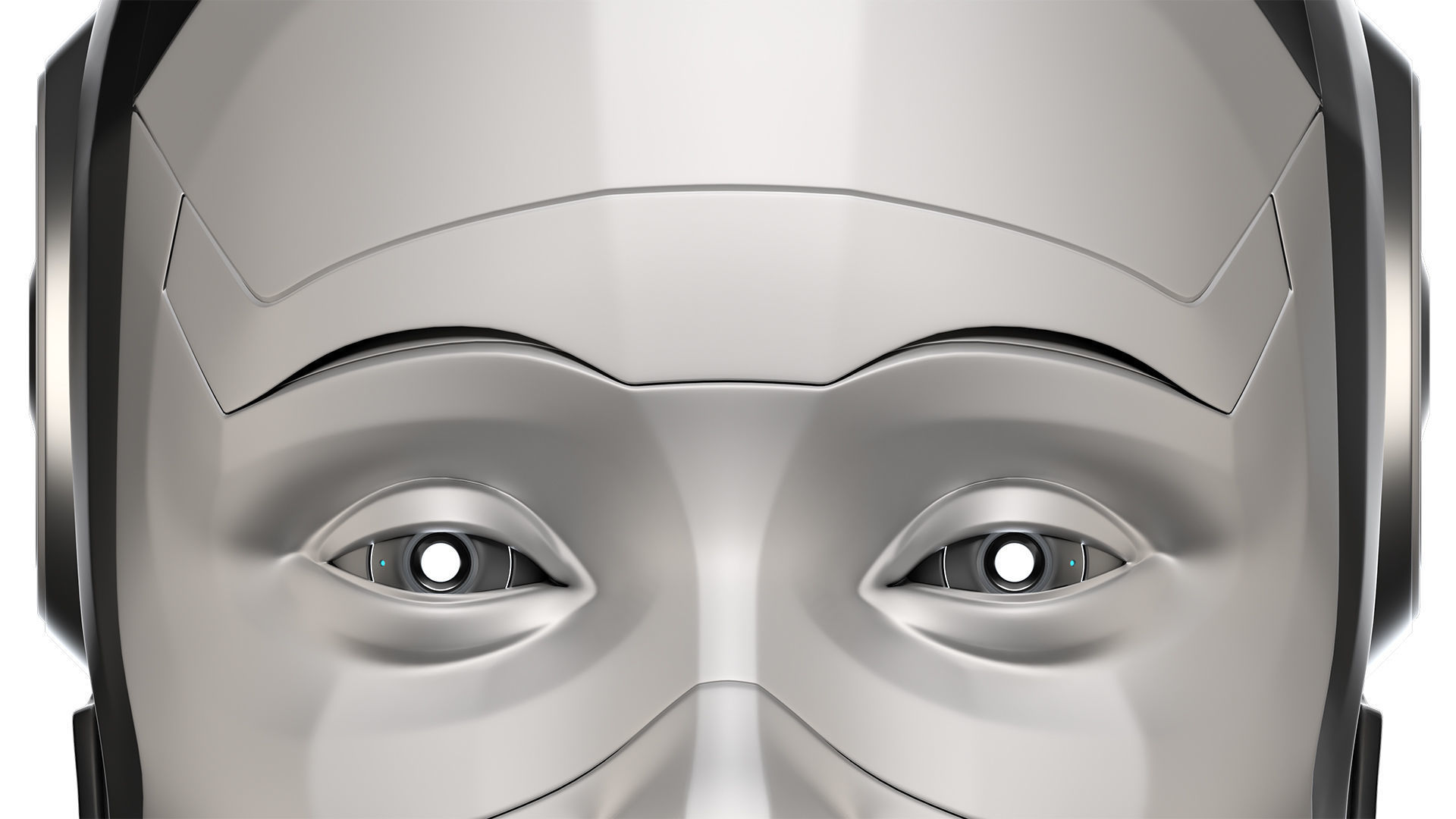 Robot Woman Head Collection 3D model_23