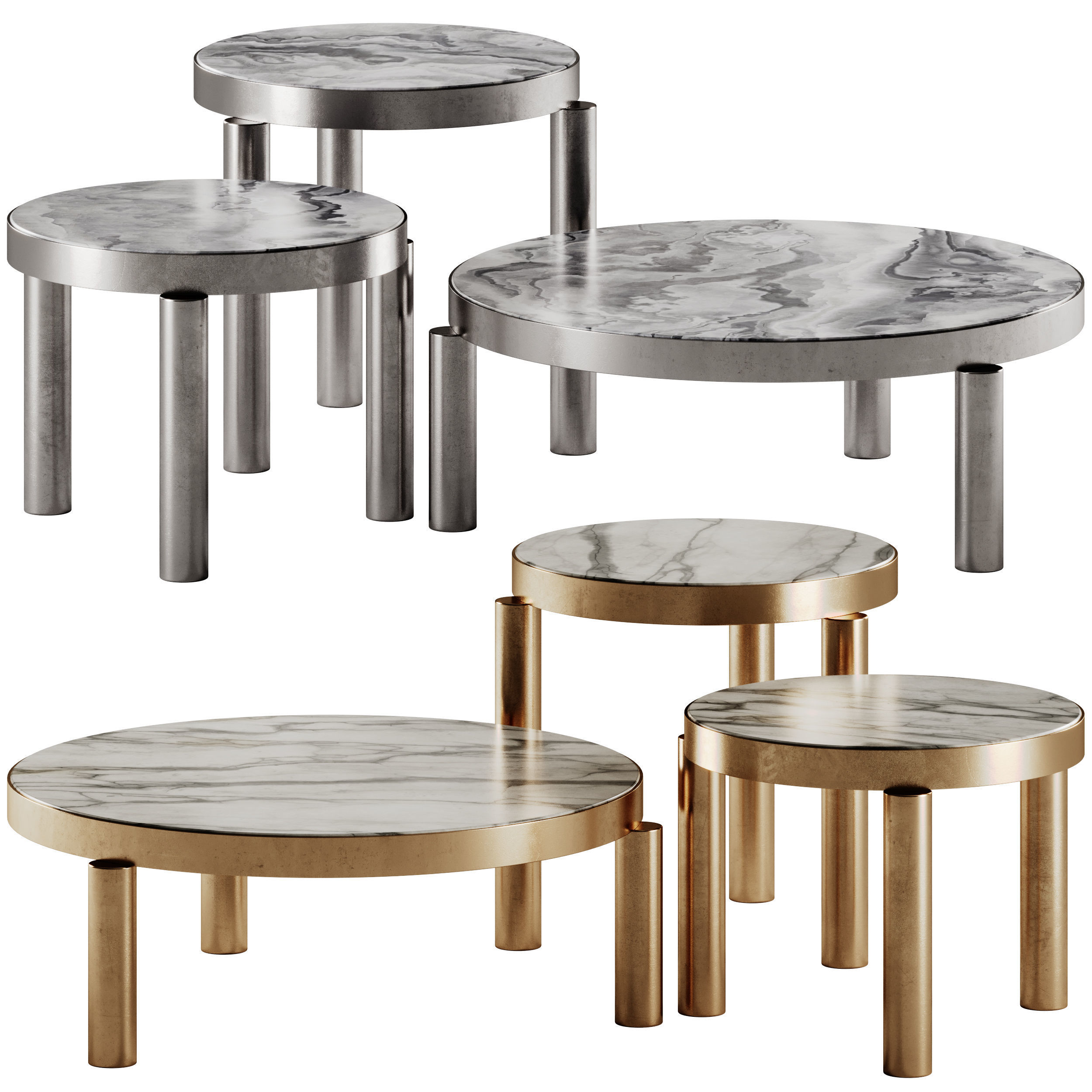 Marelli Atene Round Coffee Table 3D model_4