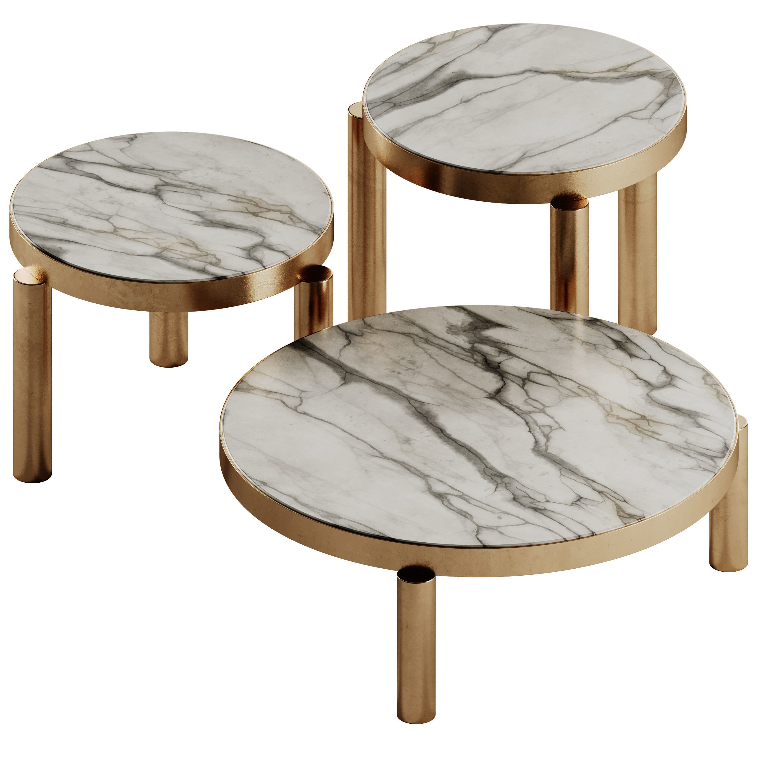 Marelli Atene Round Coffee Table 3D model_1