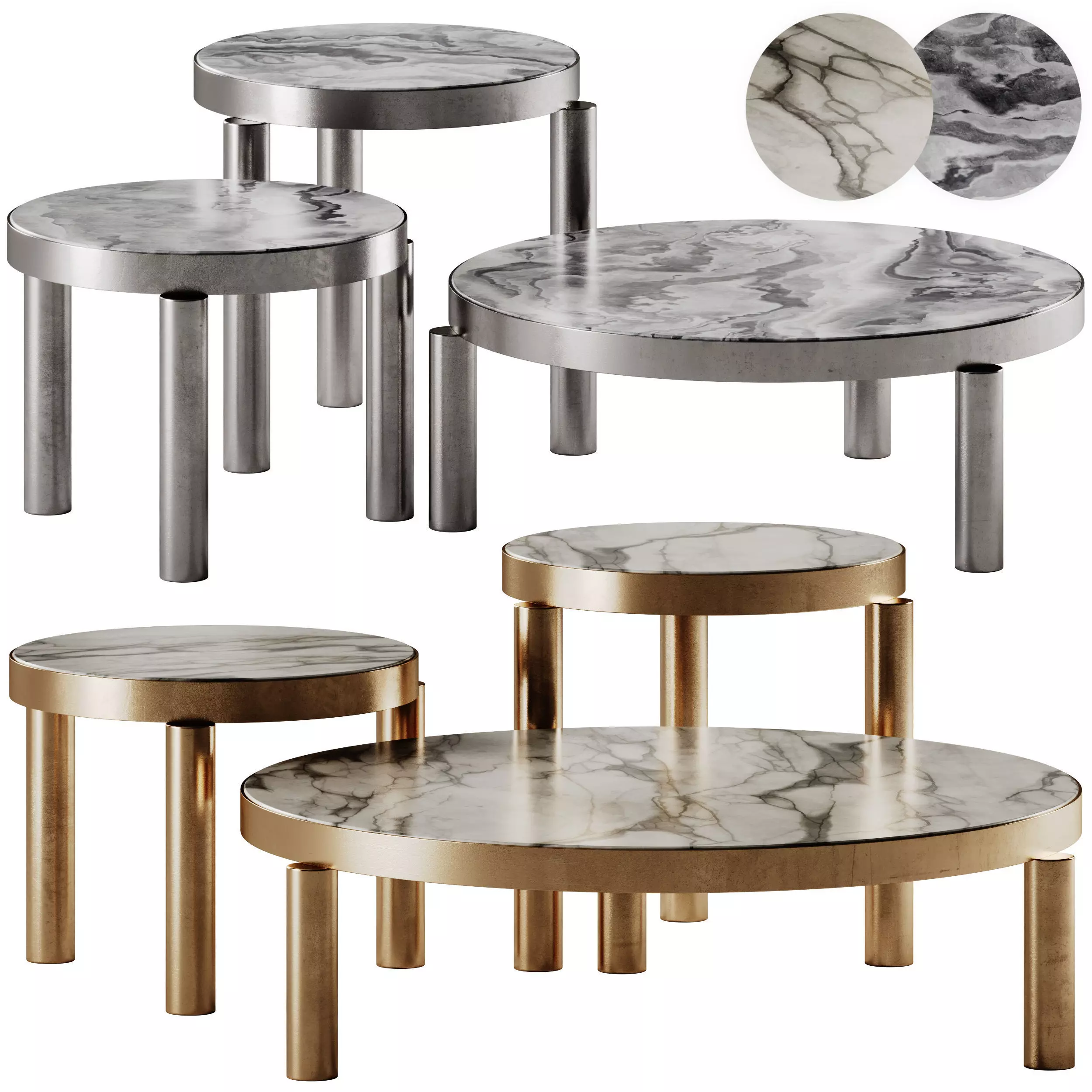 Marelli Atene Round Coffee Table 3D model_0