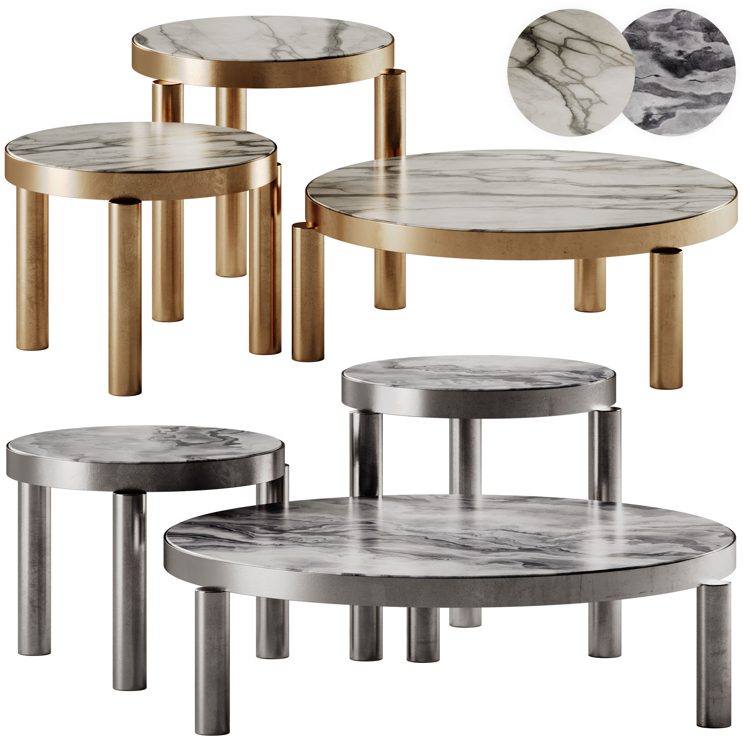 Marelli Atene Round Coffee Table 3D model_3