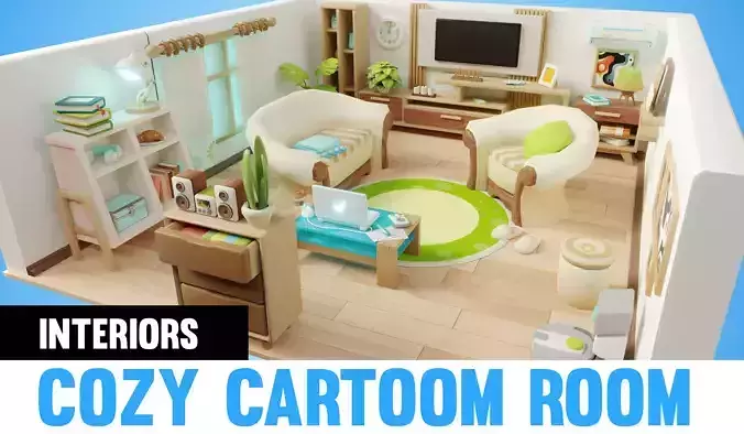 Cozy Cartoon Rooms Interior