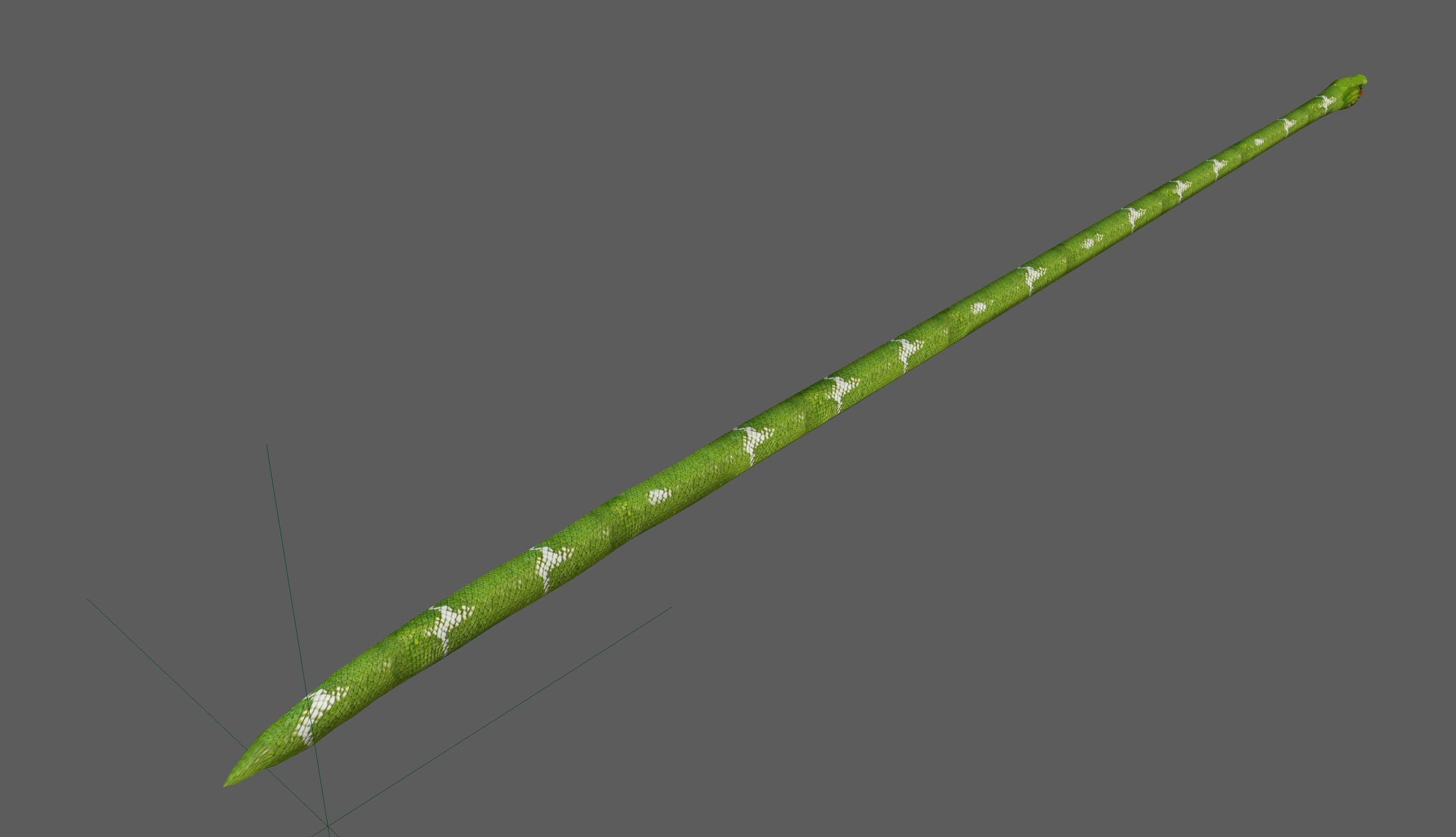 Green Snake Rig 3D model_19
