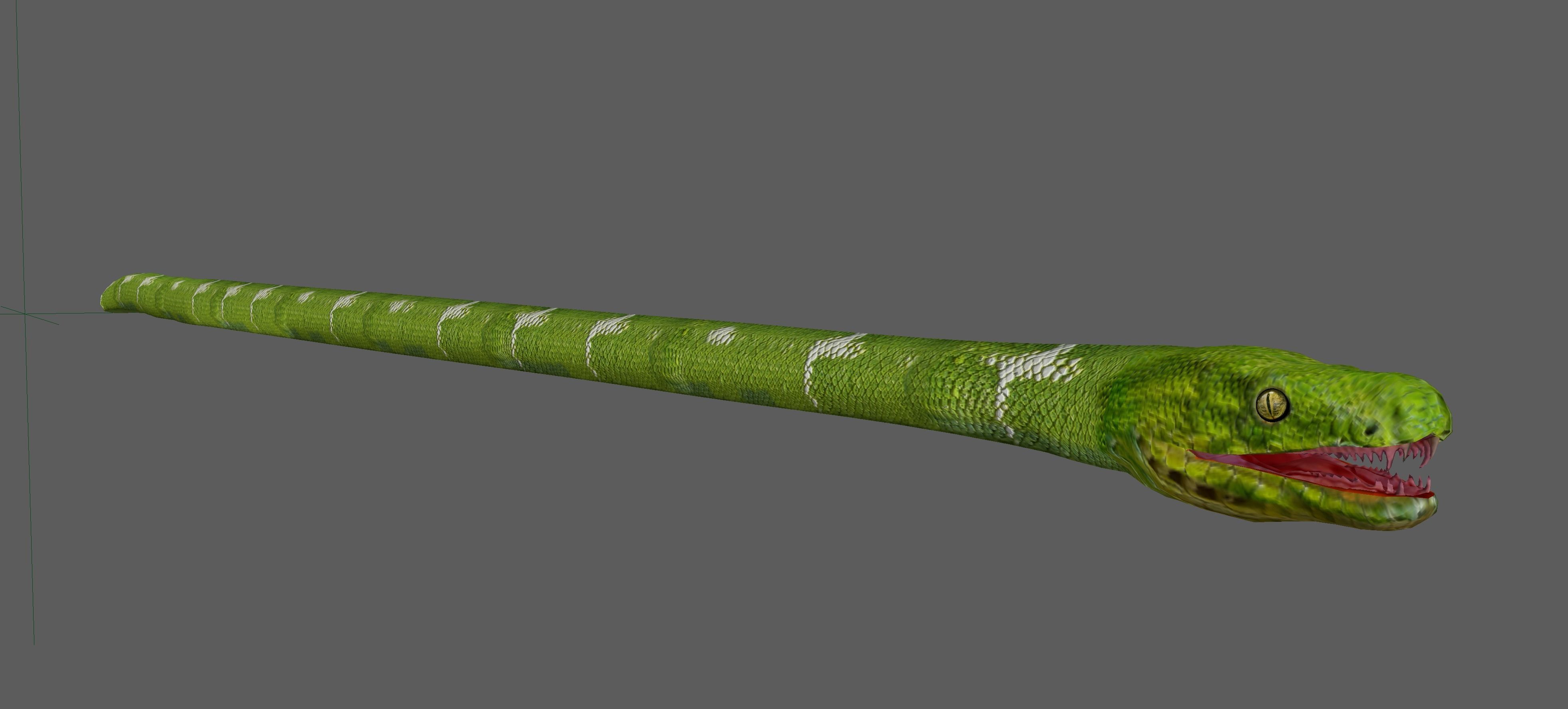 Green Snake Rig 3D model_17