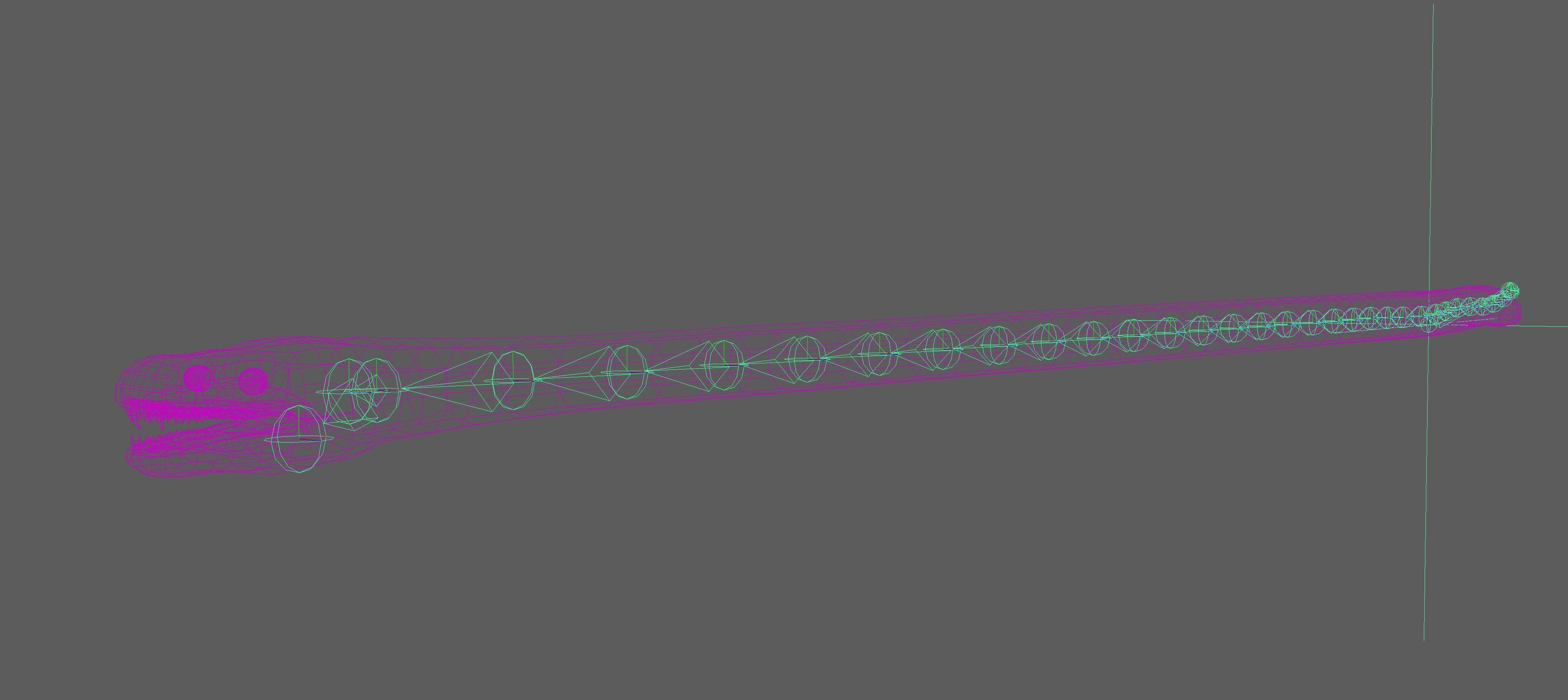 Green Snake Rig 3D model_16