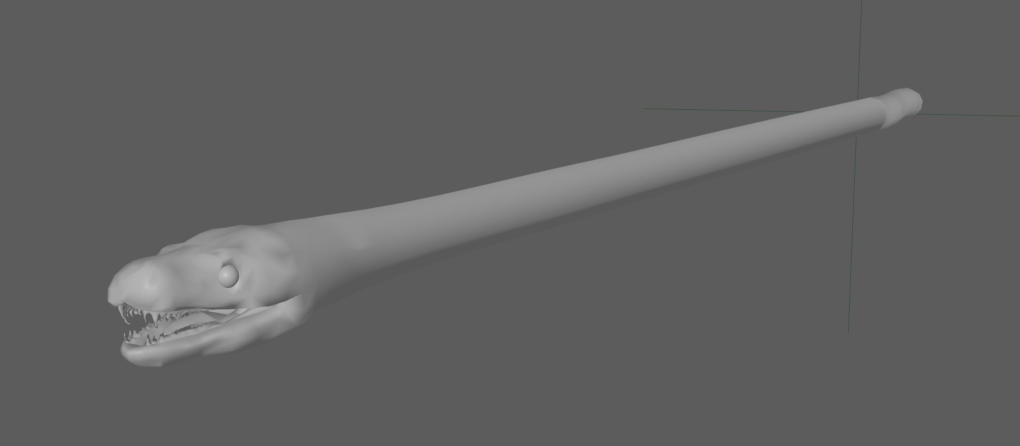 Green Snake Rig 3D model_9