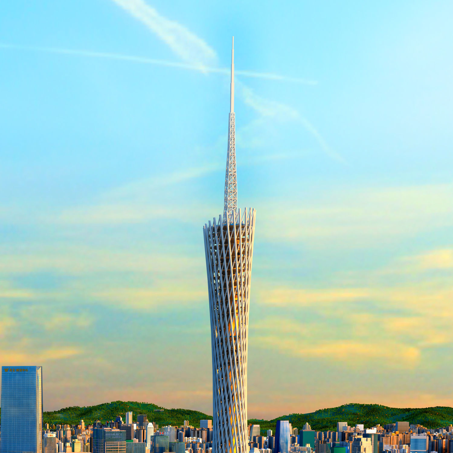 Guangzhou City 3D model_6