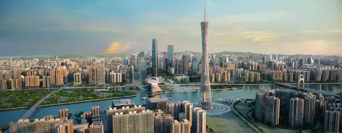 Guangzhou City 3D model
