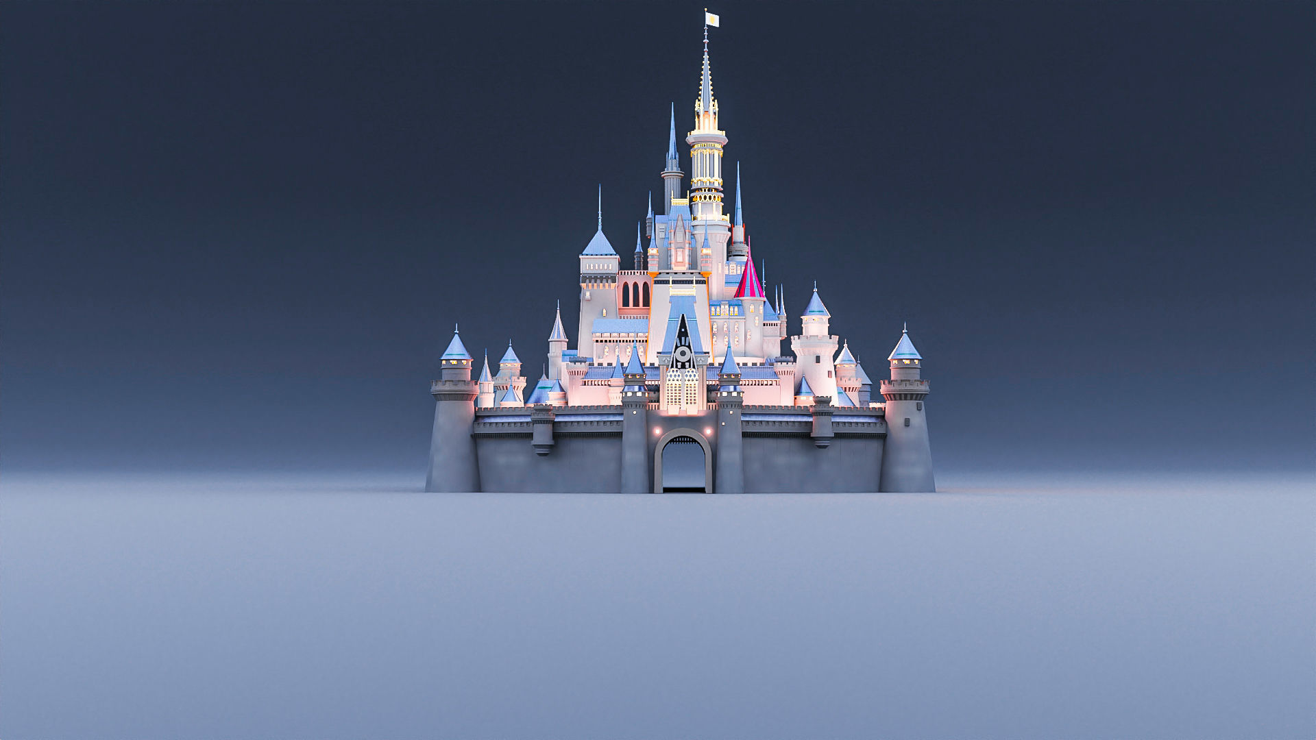 Disney Castle  3D model_8
