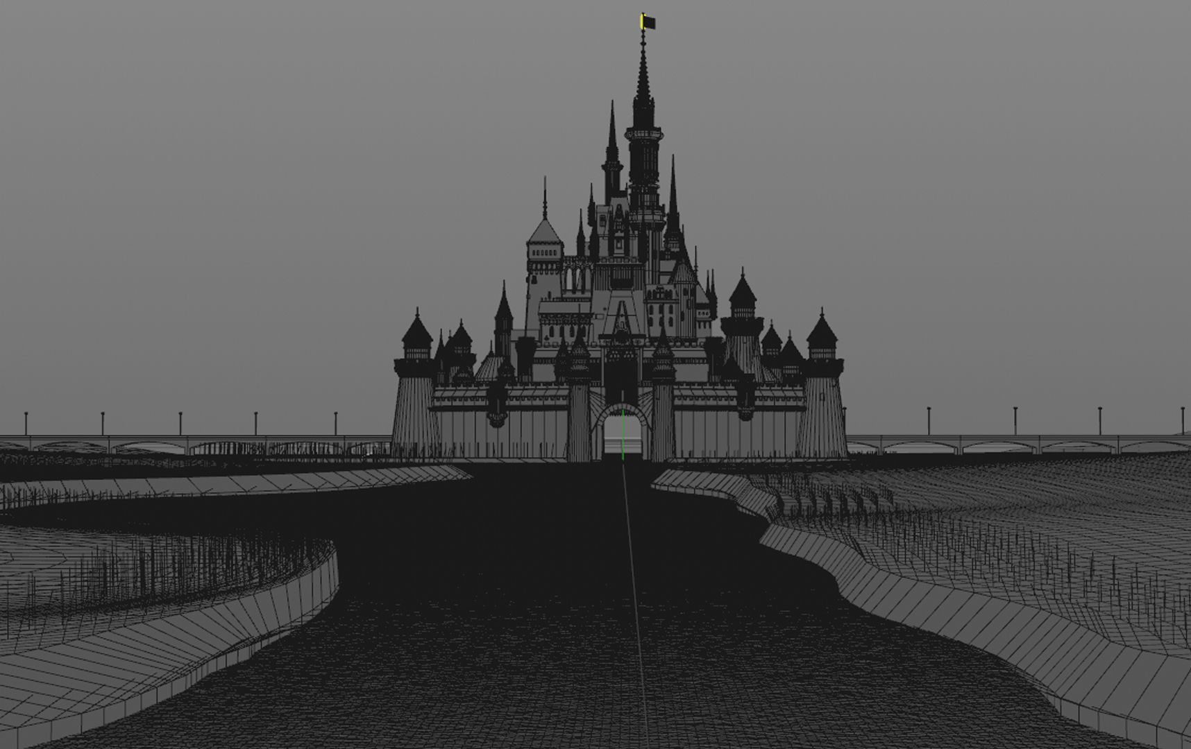 Disney Castle  3D model_10