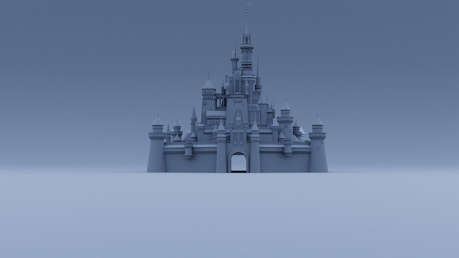 Disney Castle  3D model_9