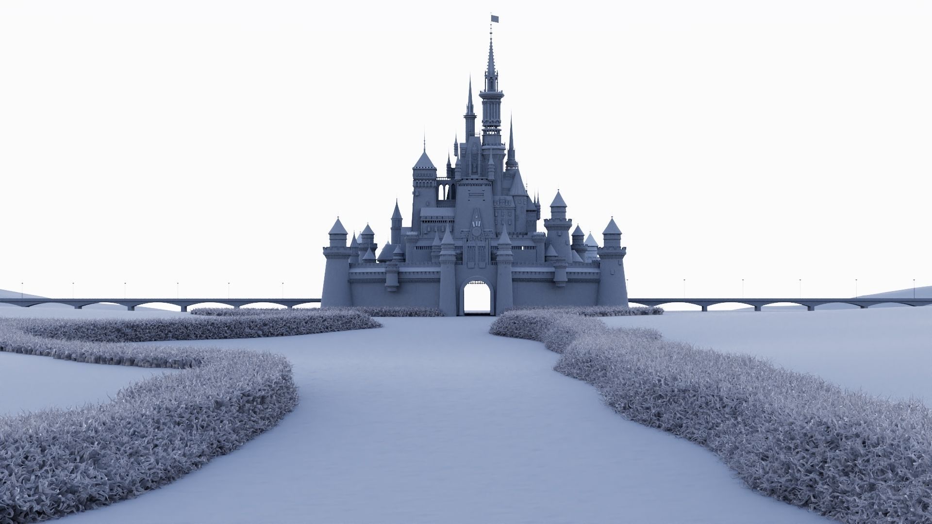Disney Castle  3D model_6