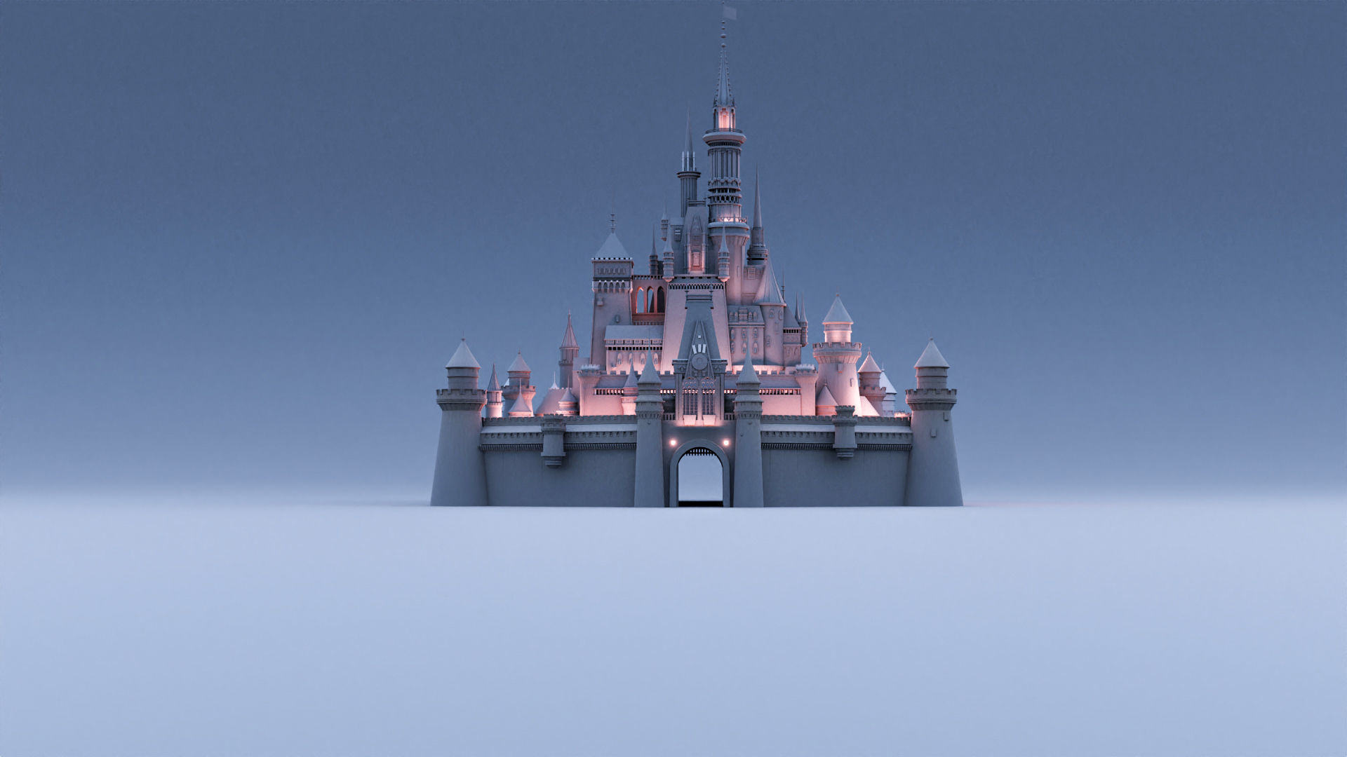 Disney Castle  3D model_7