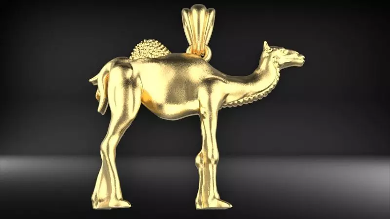 Camel Pendant Necklace Charm Bracelet Jewelry 3D print model