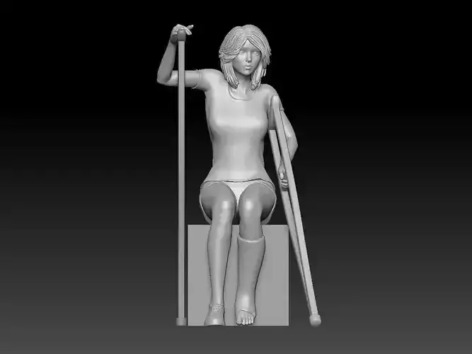 CRUTCH GIRL 2 3D print model