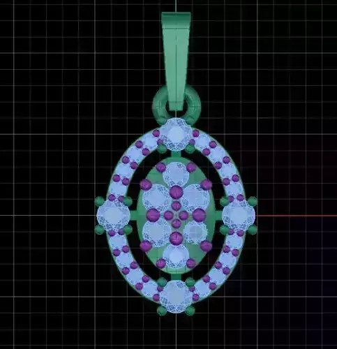 Diamond Pendant Locket Printable File