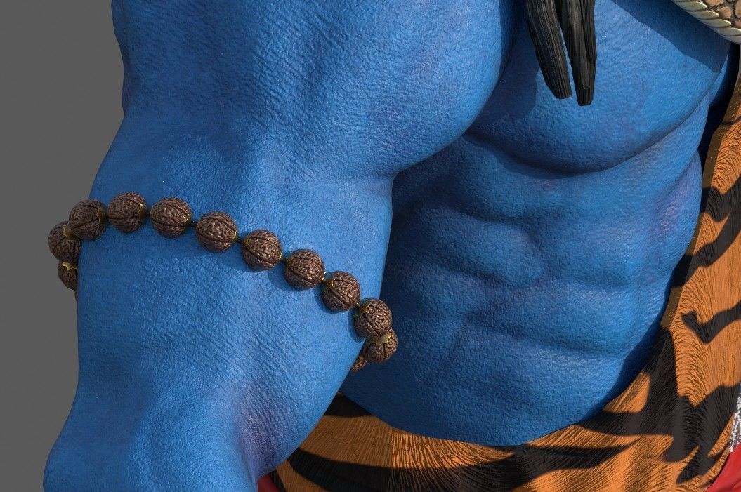 Lord Shiva rigged Low-poly 3D model_12