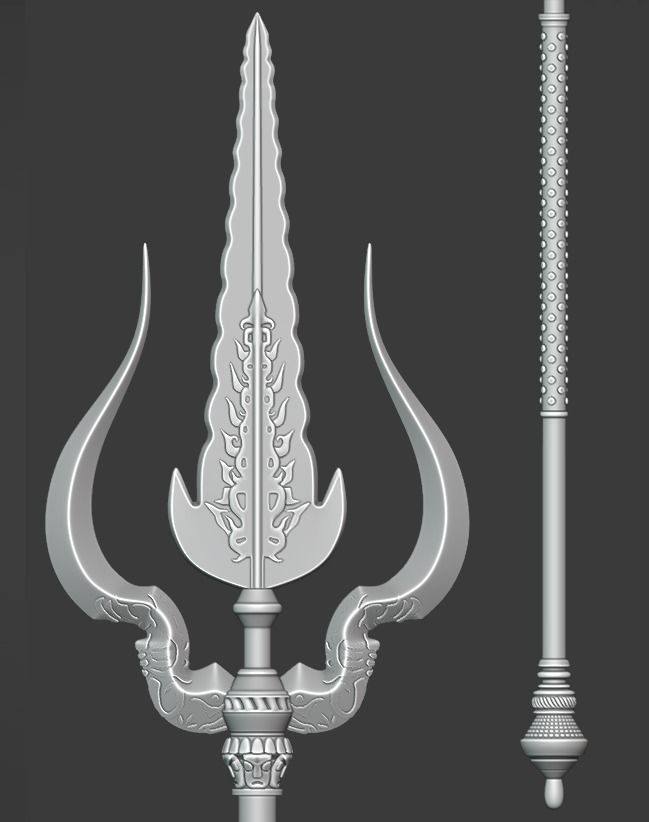 Lord Shiva rigged Low-poly 3D model_20
