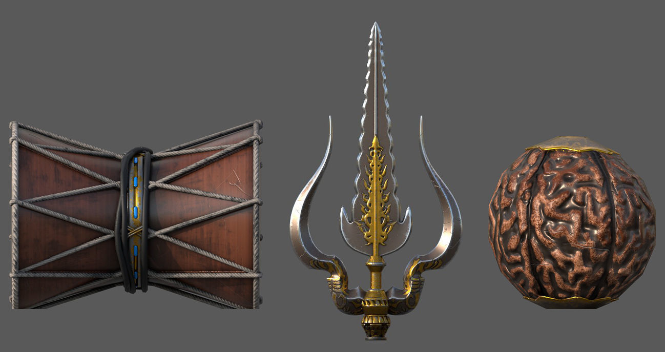 Lord Shiva rigged Low-poly 3D model_8