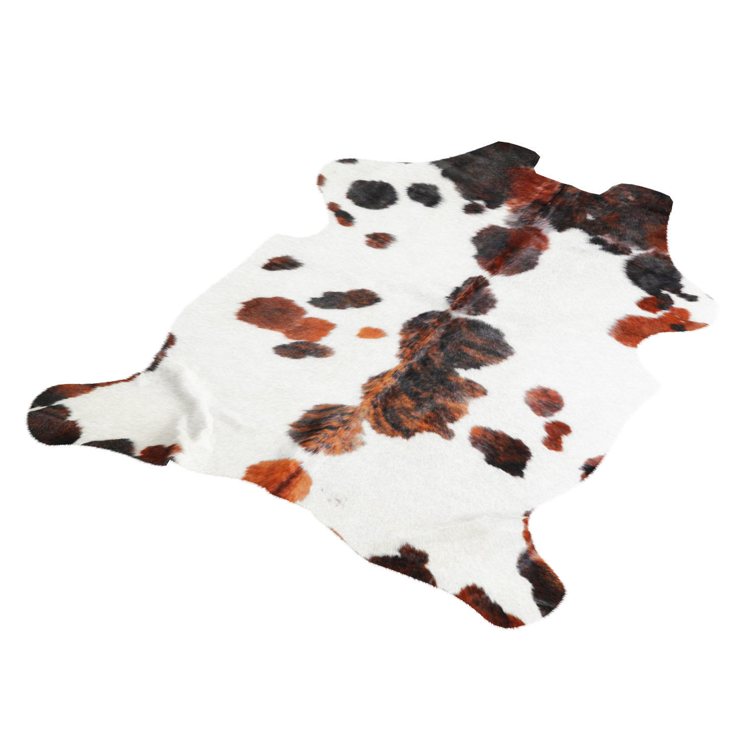 Tricolor Cowhide Rug A27287 3D model_2