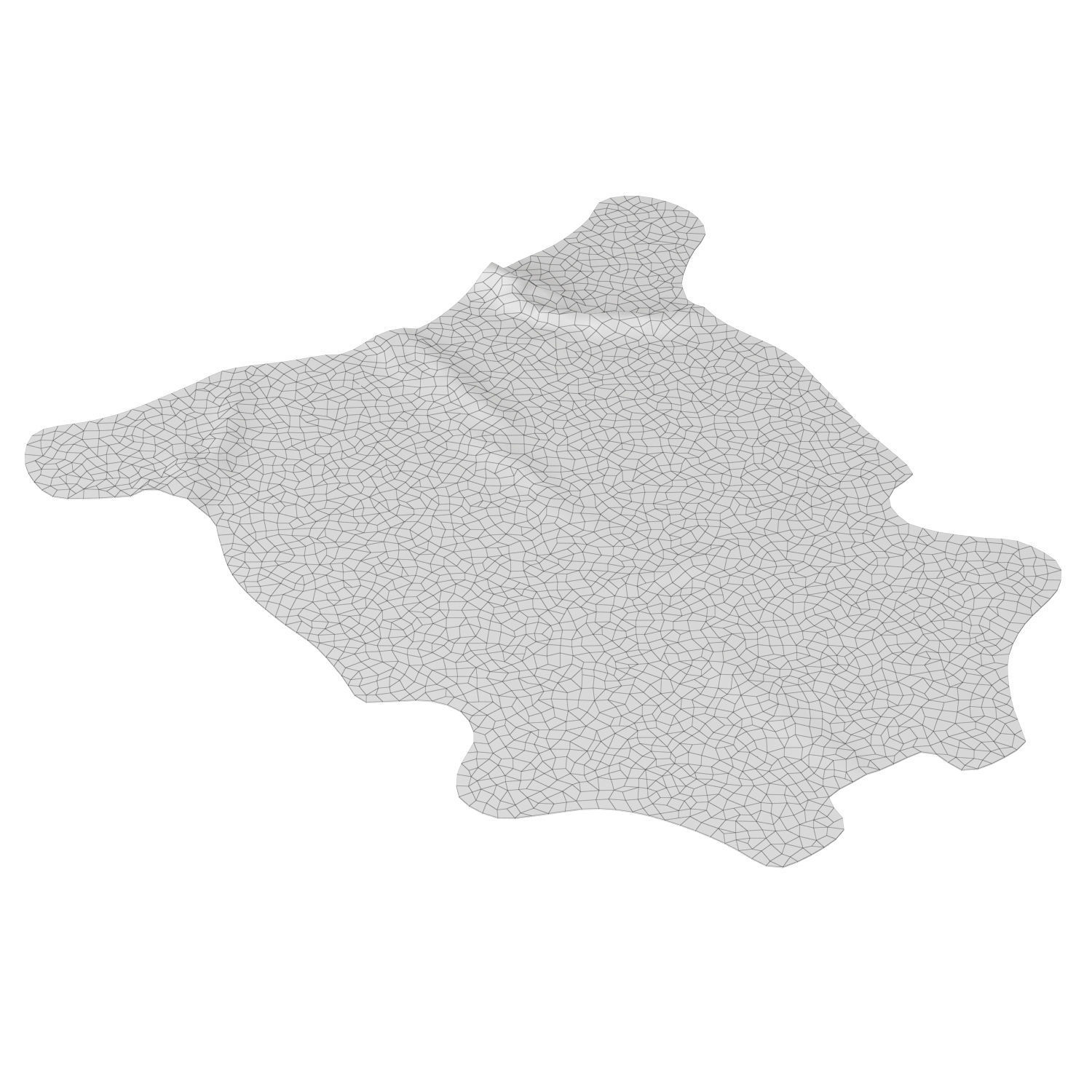 Tricolor Cowhide Rug A27287 3D model_6