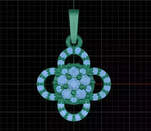 Diamond Pendant Locket Printable File 2