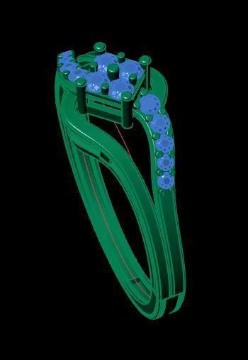 wedding ring  3D print model_12