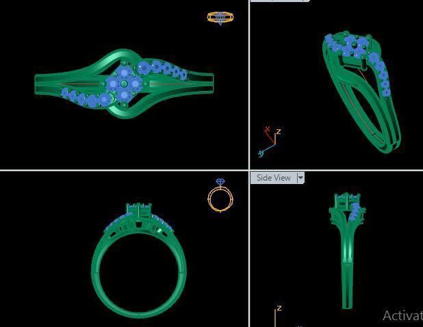 wedding ring  3D print model_16