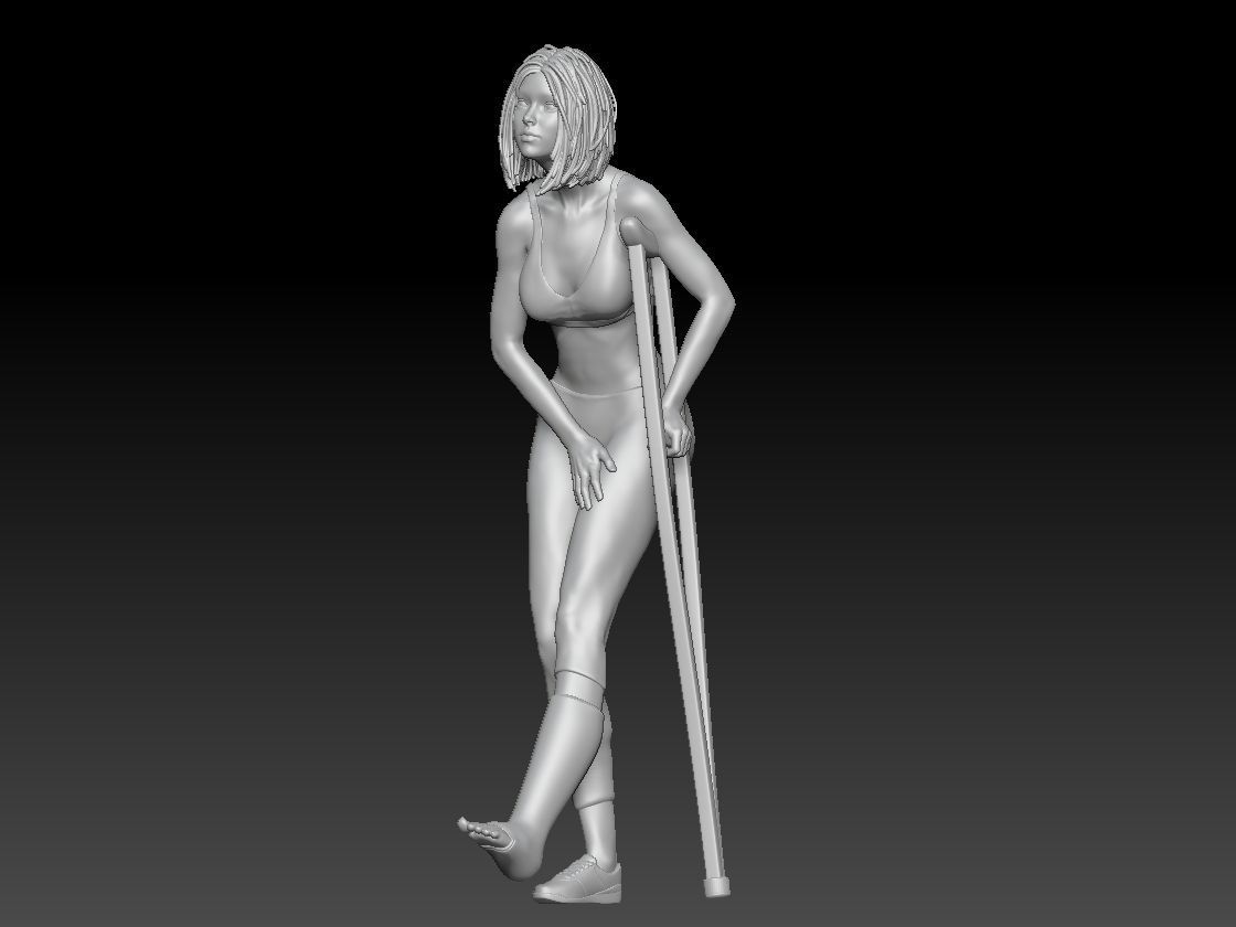 CRUTCH GIRL 3 3D print model_1
