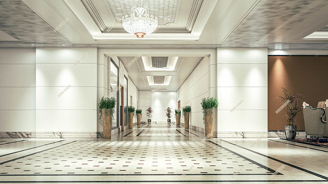 ITC Royal Bengal Kolkata Luxury Hotel 3D model 7