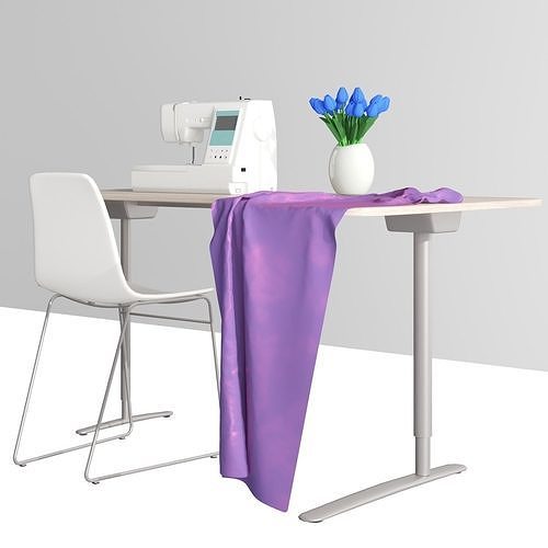sewing machine table 3D model