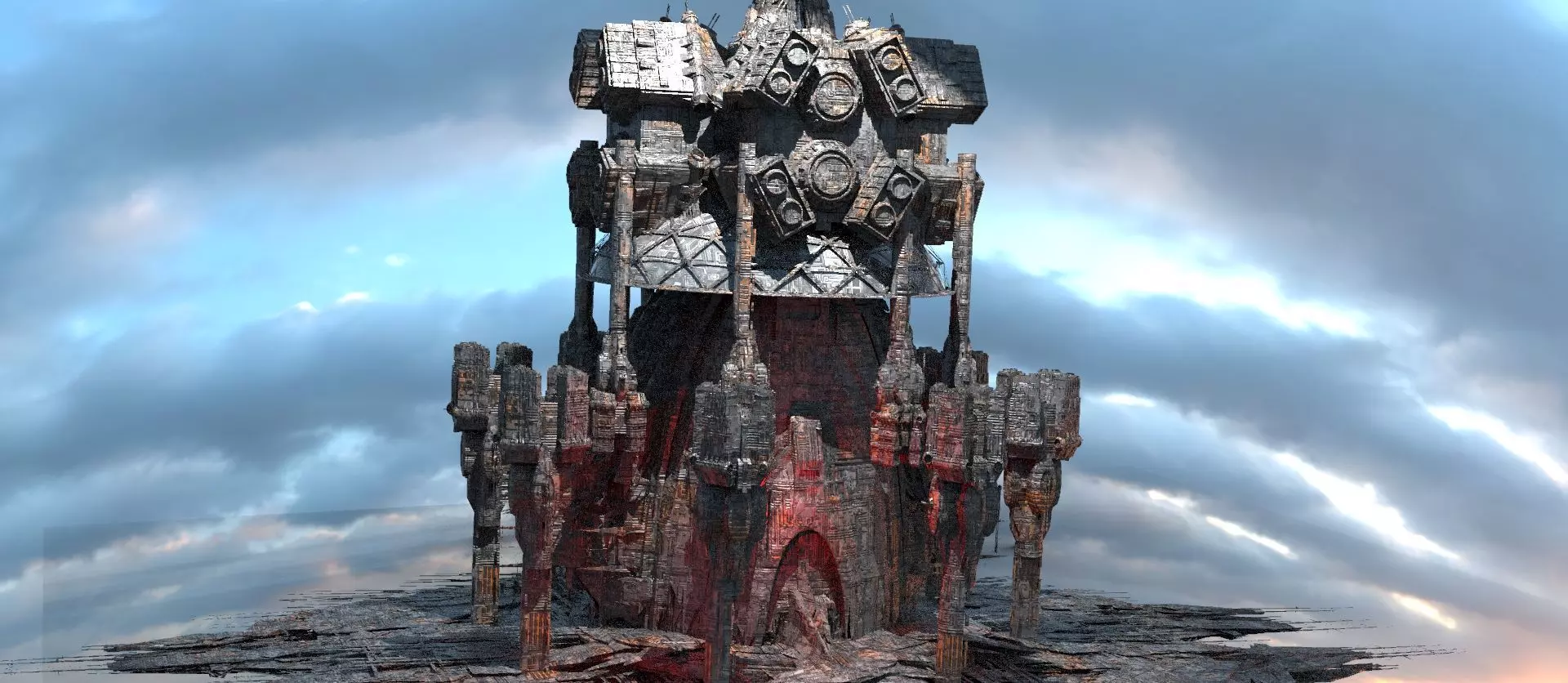 Sci Fi Spice refinery station A 3D model_0