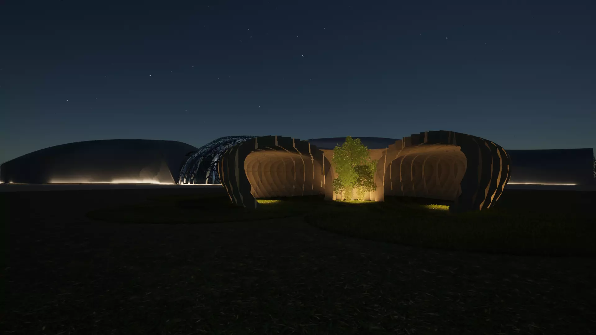 The Parametric Waffle Pavilion 3D model_0