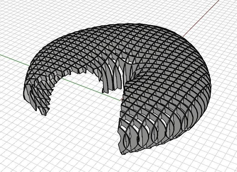 The Parametric Waffle Pavilion 3D model_1
